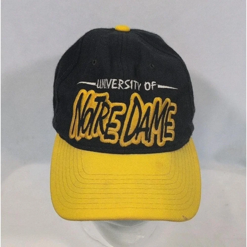 Vintage Notre Dame Fighting Irish Wool Starter Hat Spell out Baseball Cap